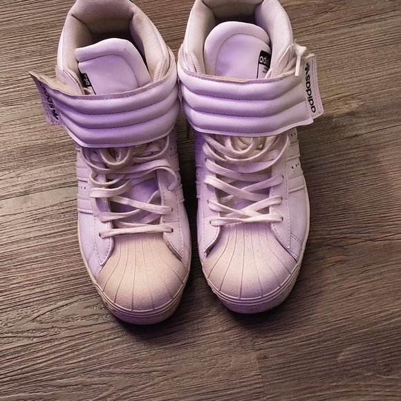 All star high top all white shell toe addidas - Picture 3 of 5